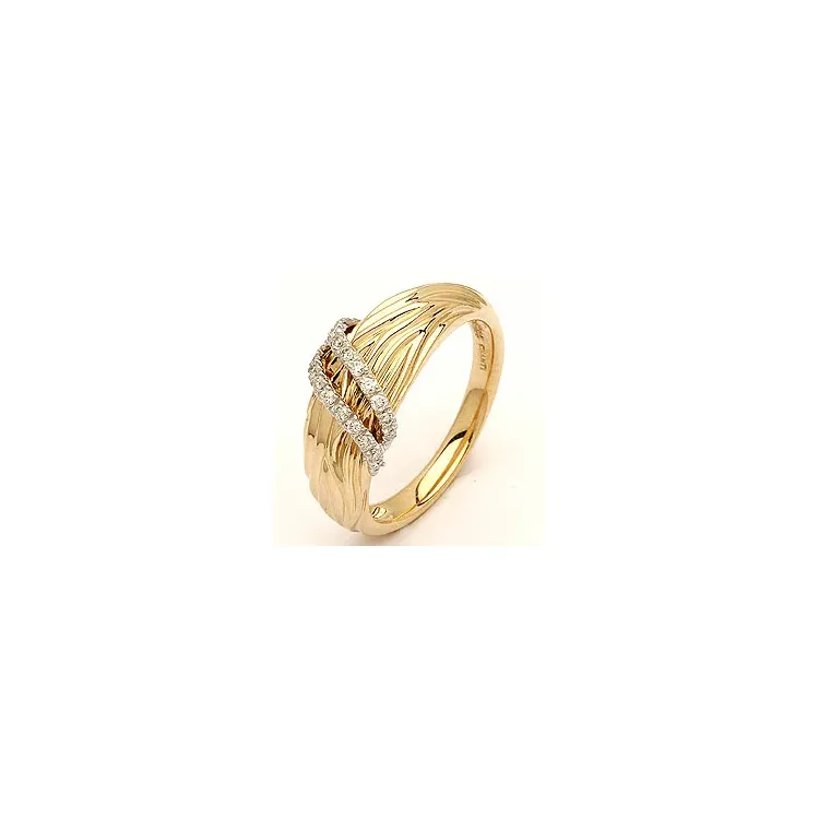 designer diamantring i 14 karat guld.- og hvidguld 0,13 ct