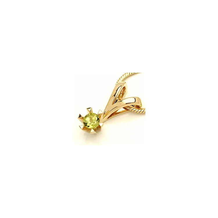 peridot vedhæng i 14 karat guld 0,30 ct