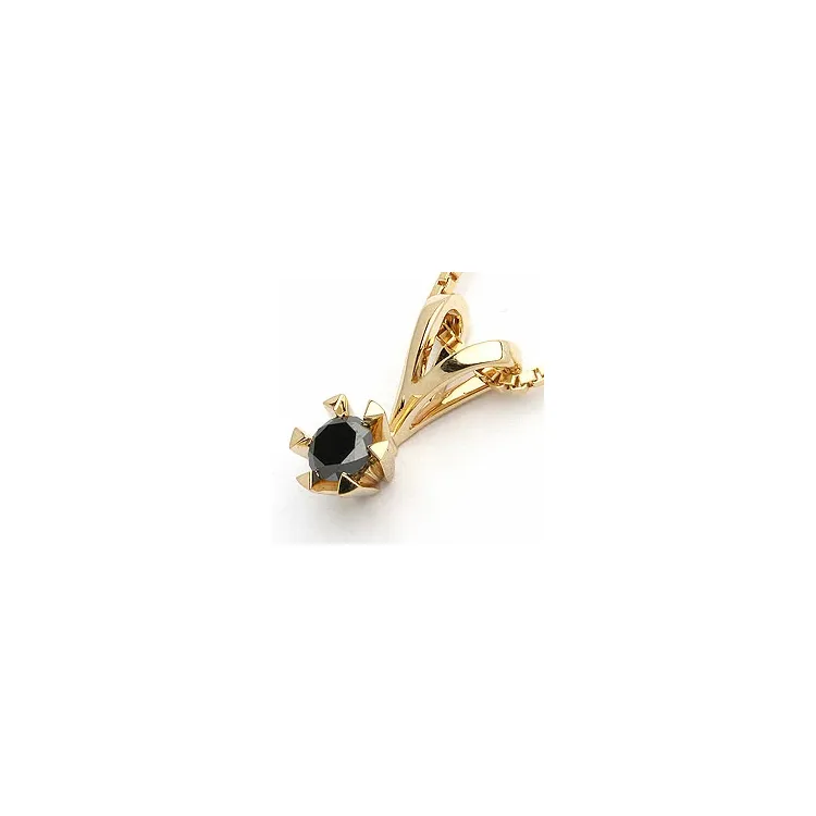 sort diamant vedhæng i 14 karat guld 0,40 ct
