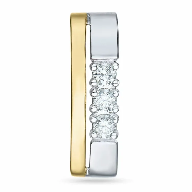 diamantvedhæng i 14 karat guld.- og hvidguld 0,15 ct
