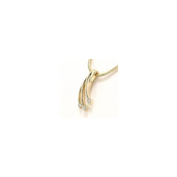 diamant vedhæng i 14 karat guld 0,07 ct