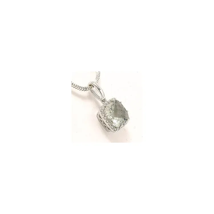 firkantet diamantvedhæng i 14 karat hvidguld 0,12 ct 2,0 ct