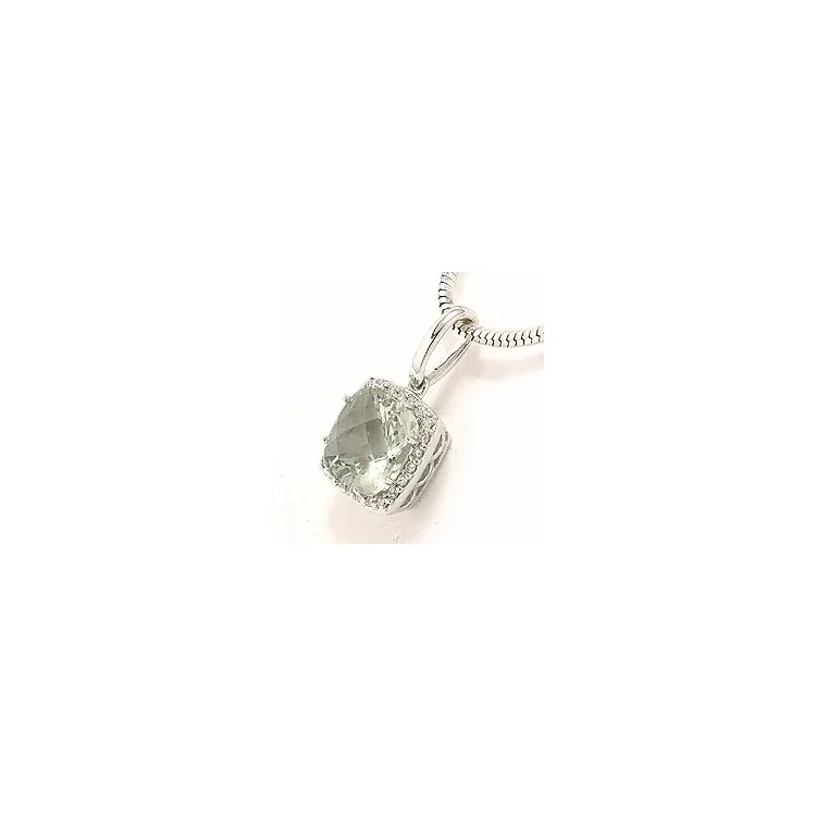 firkantet diamantvedhæng i 14 karat hvidguld 0,12 ct 2,0 ct