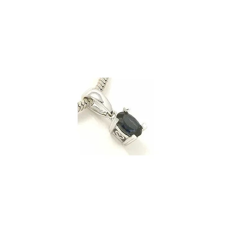 safir vedhæng i 14 karat hvidguld 0,35 ct