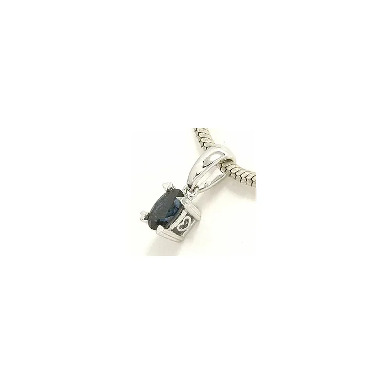 safir vedhæng i 14 karat hvidguld 0,35 ct