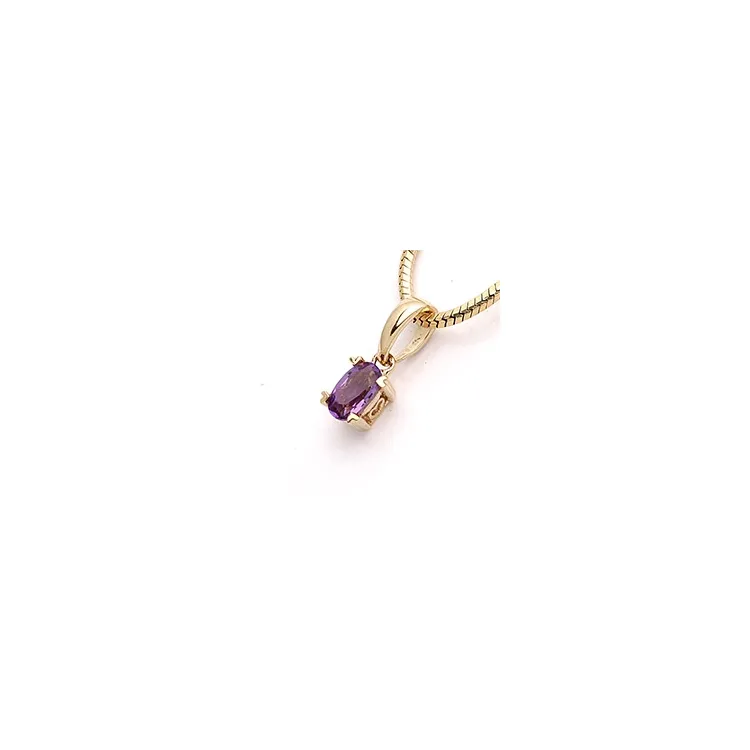 ametyst vedhæng i 14 karat guld 0,25 ct