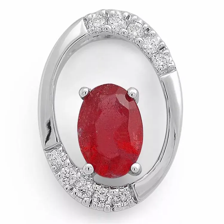 Vedhæng i 14 karat hvidguld 0,06 ct 0,63 ct