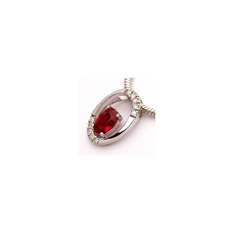 Vedhæng i 14 karat hvidguld 0,06 ct 0,63 ct