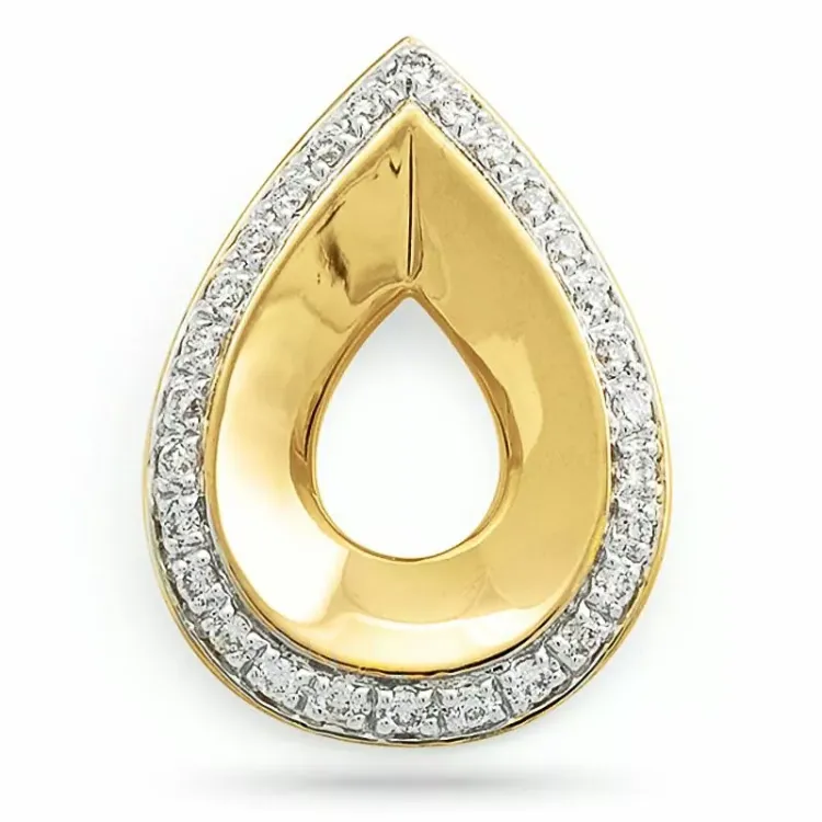 Diamant vedhæng i 14 karat guld 0,15 ct