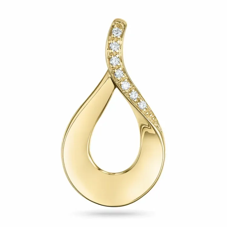 brillant vedhæng i 14 karat guld 0,04 ct