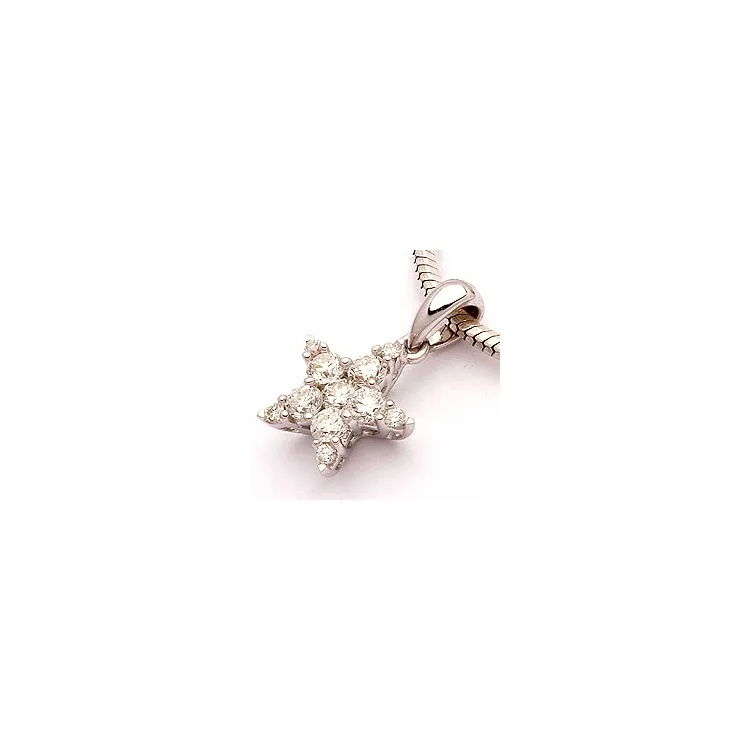 diamant vedhæng i 14 karat hvidguld 0,33 ct