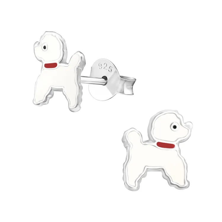 hunde øreringe i sølv - Little Ones