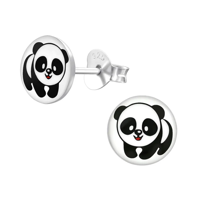 panda ørestikker i sølv - Little Ones