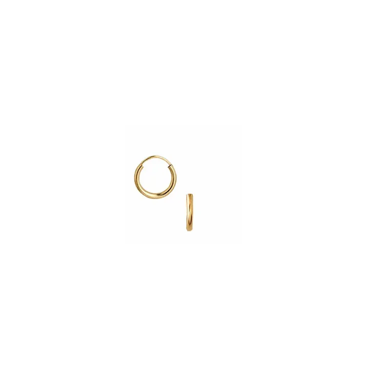 12 mm aagaard runde creoler i 8 karat guld