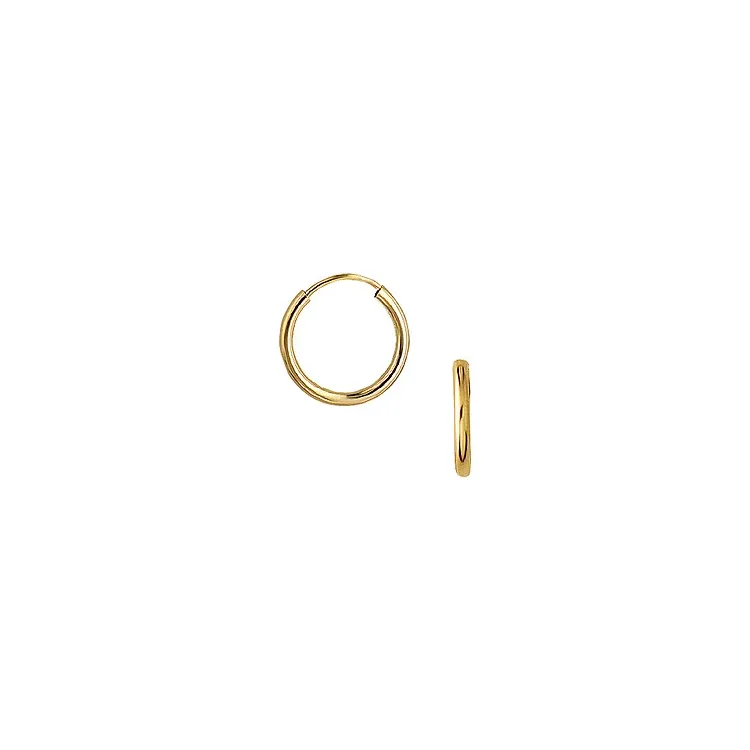 16 mm Aagaard runde creoler i 8 karat guld