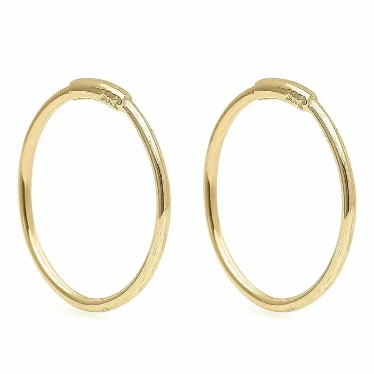 16 mm Aagaard creoler i 14 karat guld