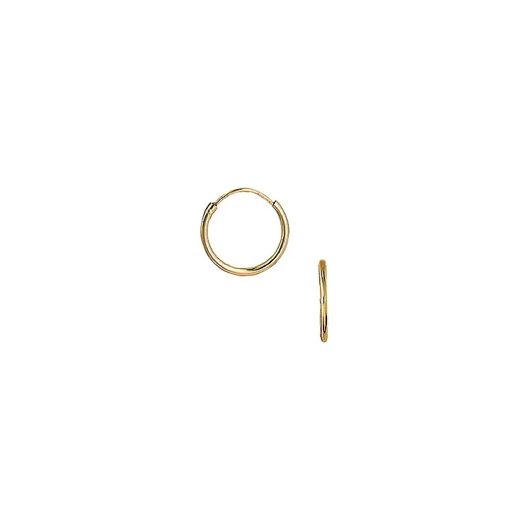 14 mm Aagaard creoler i 14 karat guld