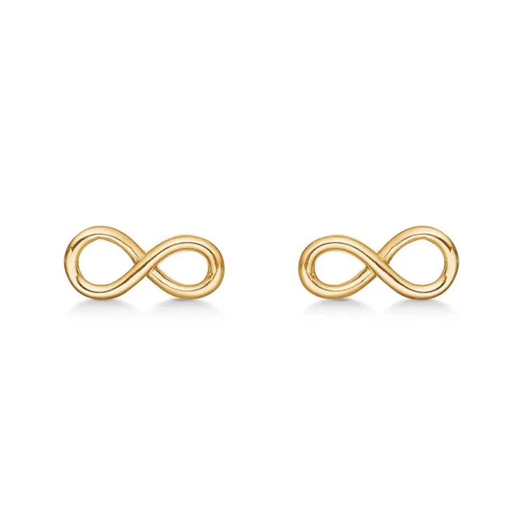 Støvring Design infinity øreringe i 8 karat guld