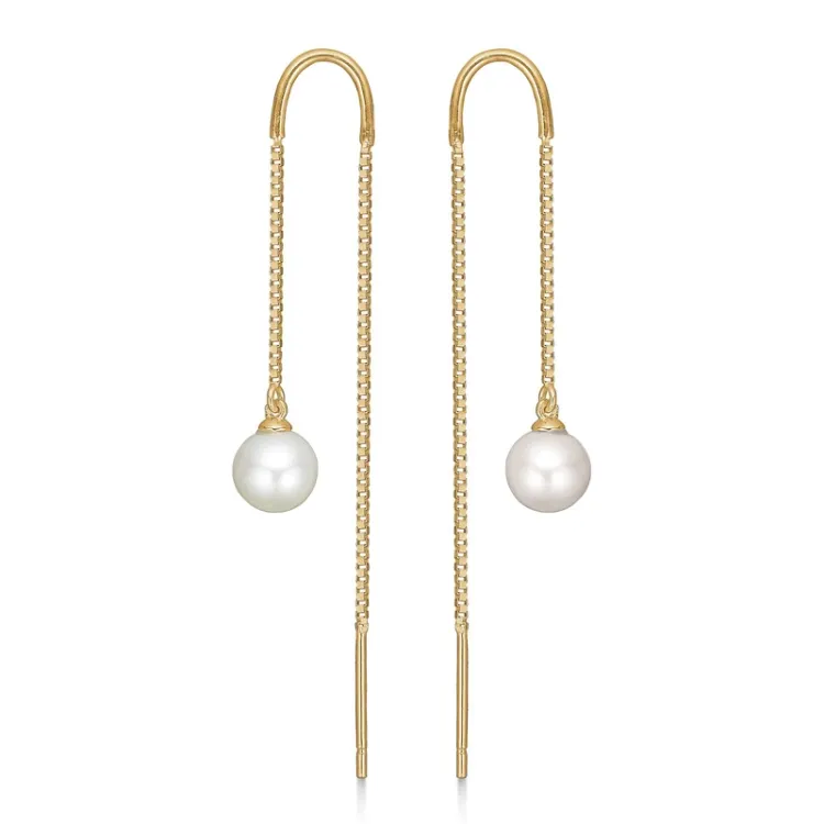 Støvring Design perle ørehænger i 8 karat guld
