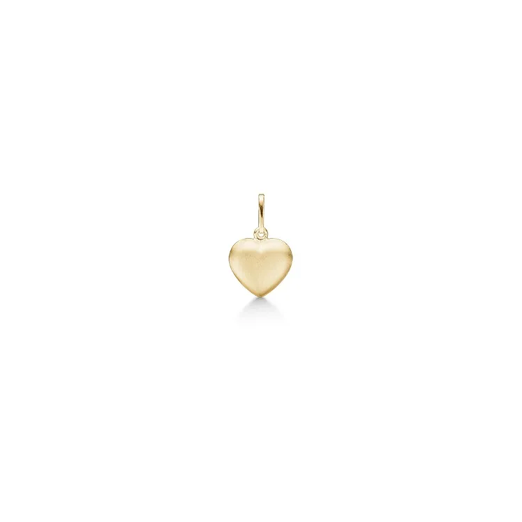 Elegant Støvring Design hjerte vedhæng i 8 karat guld