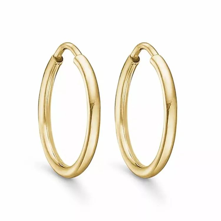 15 mm Støvring Design creoler i 14 karat guld