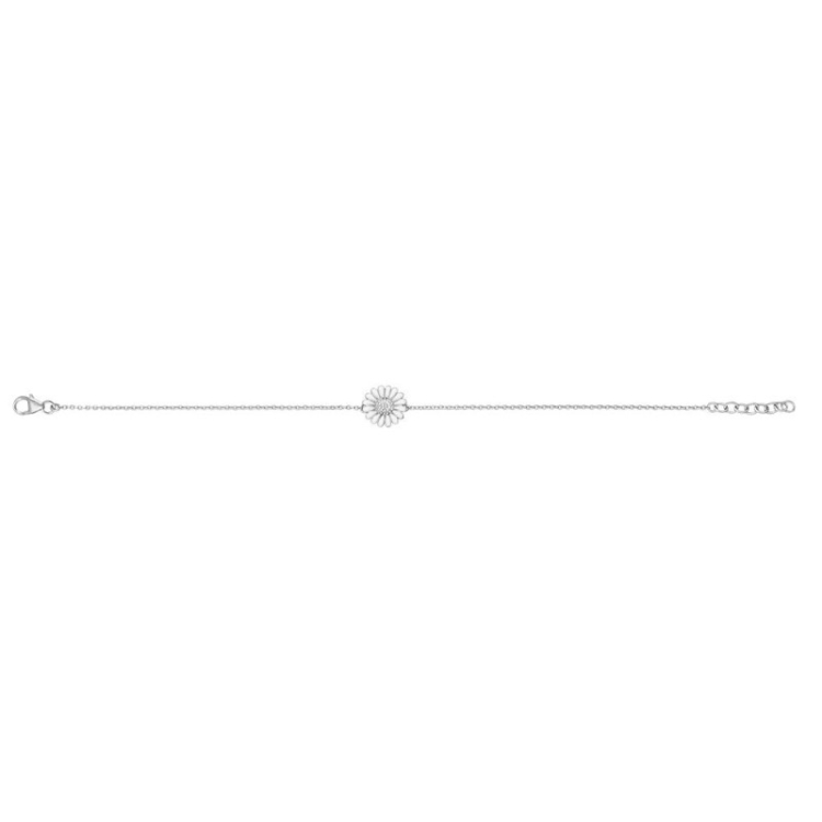 10 mm Siersbøl marguerit armbånd i sølv