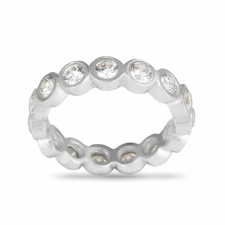 mat zirkon ring i sølv - Bubbly Sparkle