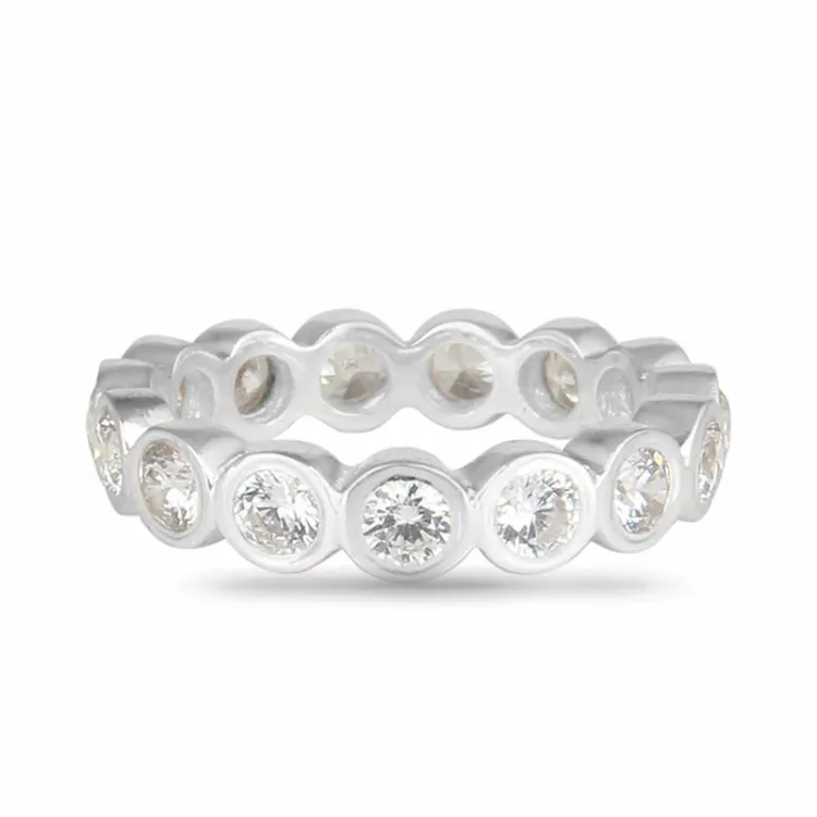 mat zirkon ring i sølv - Bubbly Sparkle