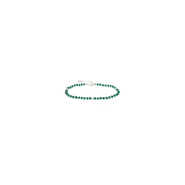ægte onyks armbånd i sølv 18,0 cm plus 5,0 cm x 4,0 mm