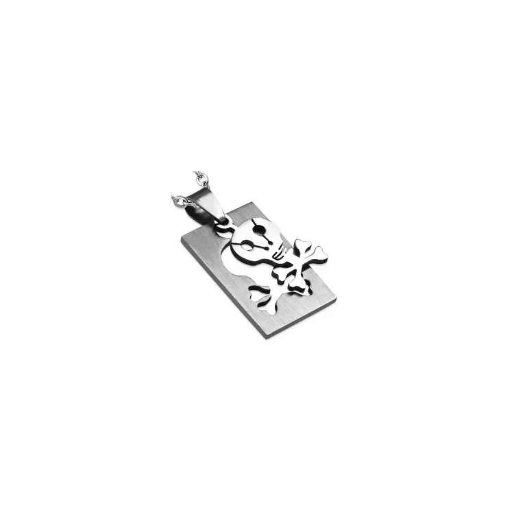 Lille dødningehoved vedhæng i stål