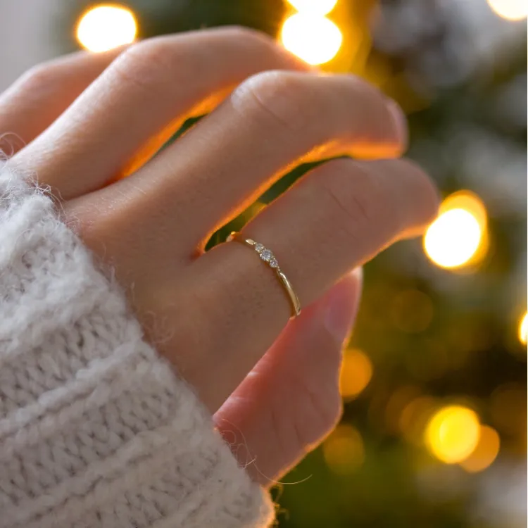 diamant ring i 9 karat guld 0,07 ct - Simple Diamonds