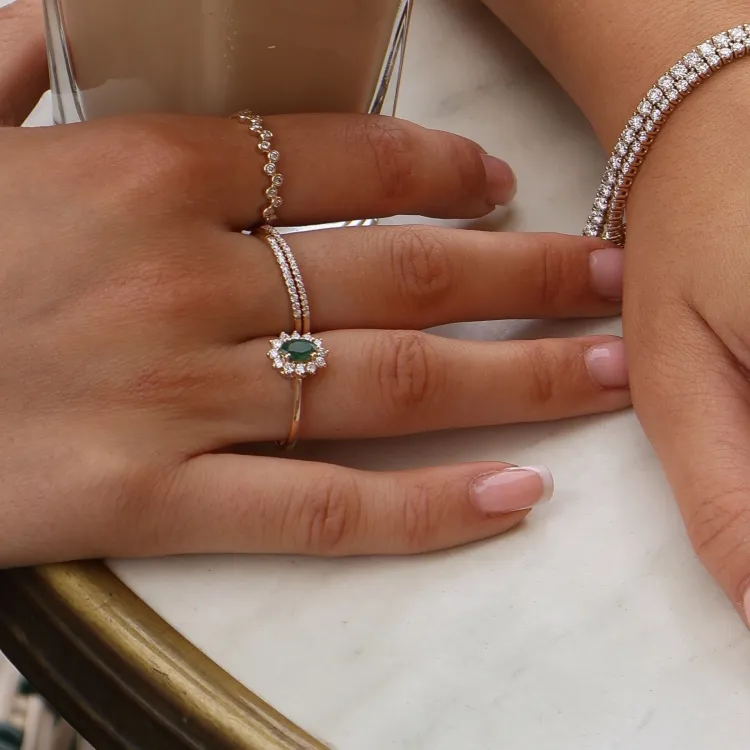 diamant ring i 9 karat guld 0,14 ct - Simple Diamonds
