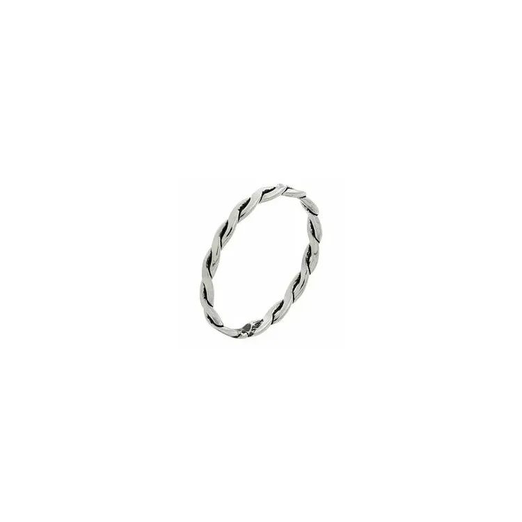 Flettet ring i sølv