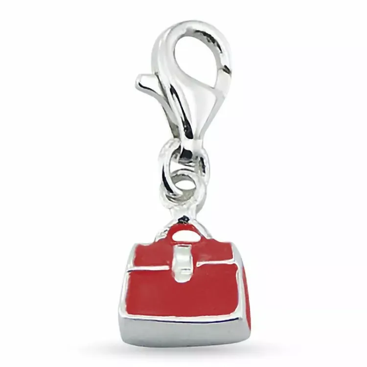 Taske charm i sølv