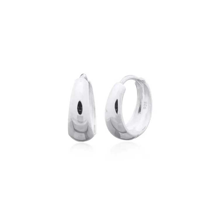 13 mm creoler i sølv