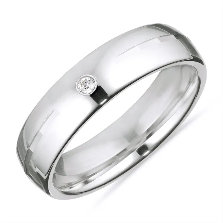 ring i rhodineret sølv