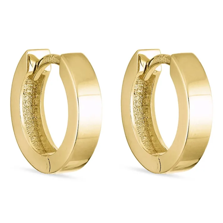 12 mm creoler i 14 karat guld