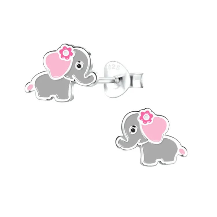 elefant børneøreringe i sølv - Little Ones