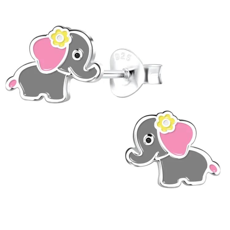 elefant børneøreringe i sølv - Little Ones