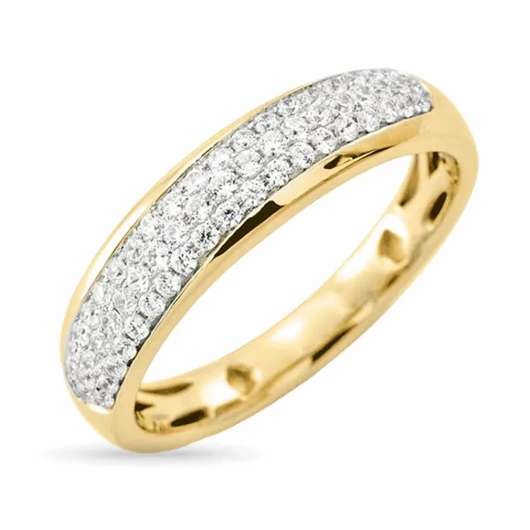 diamant guldring i 14 karat guld 0,30 ct