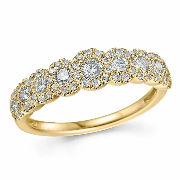 Kollektionsprøve diamantring i 14 karat guld 0,56 ct