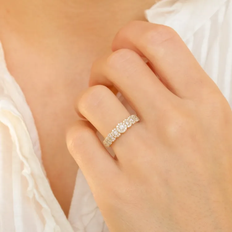 brillant diamantring i 14 karat guld 0,56 ct