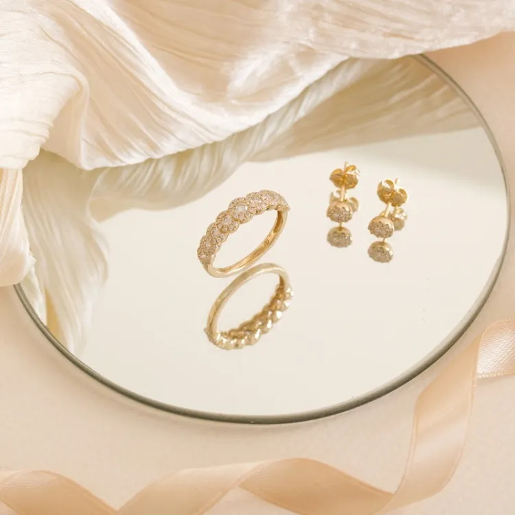 brillant diamantring i 14 karat guld 0,56 ct