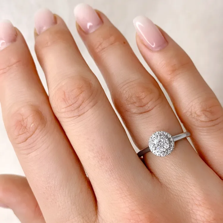 rund diamant hvidgulds ring i 14 karat hvidguld 0,257 ct