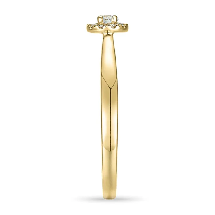 rund diamant ring i 14 karat guld 0,1 ct 0,06 ct