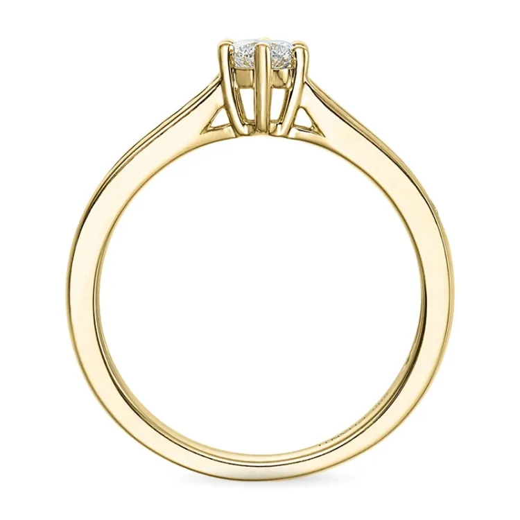 Diamant guld ring i 14 karat guld 0,31 ct 0,20 ct