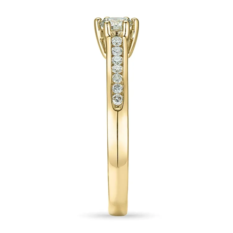 Diamant guld ring i 14 karat guld 0,31 ct 0,20 ct