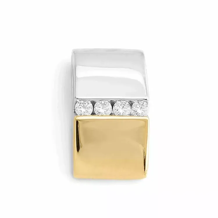 diamantvedhæng i 14 karat guld.- og hvidguld 0,20 ct