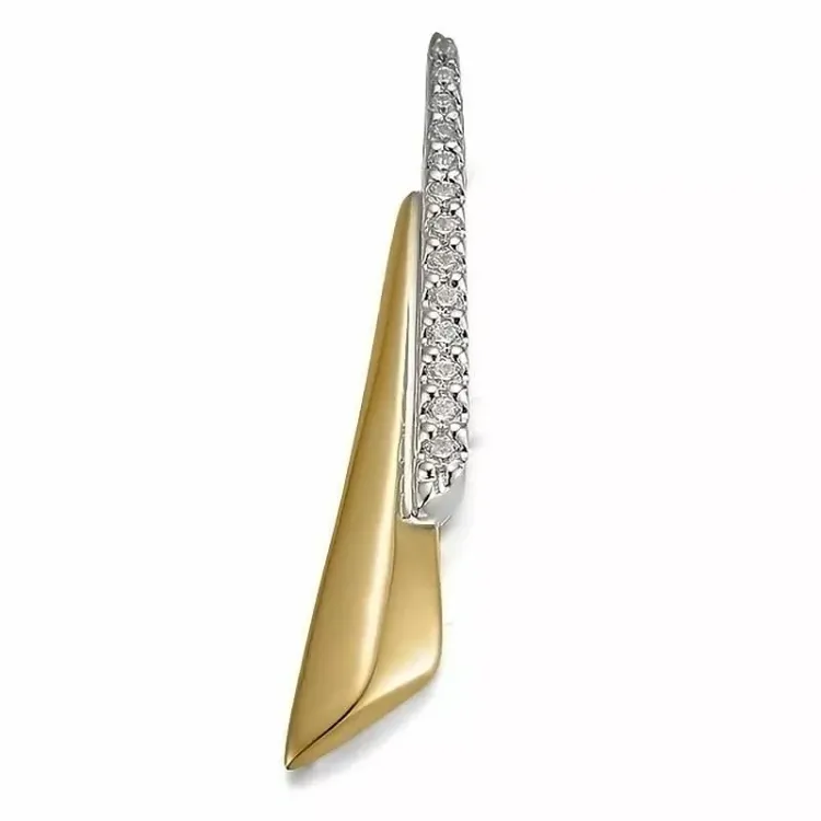 diamant vedhæng i 14 karat guld.- og hvidguld 0,093 ct