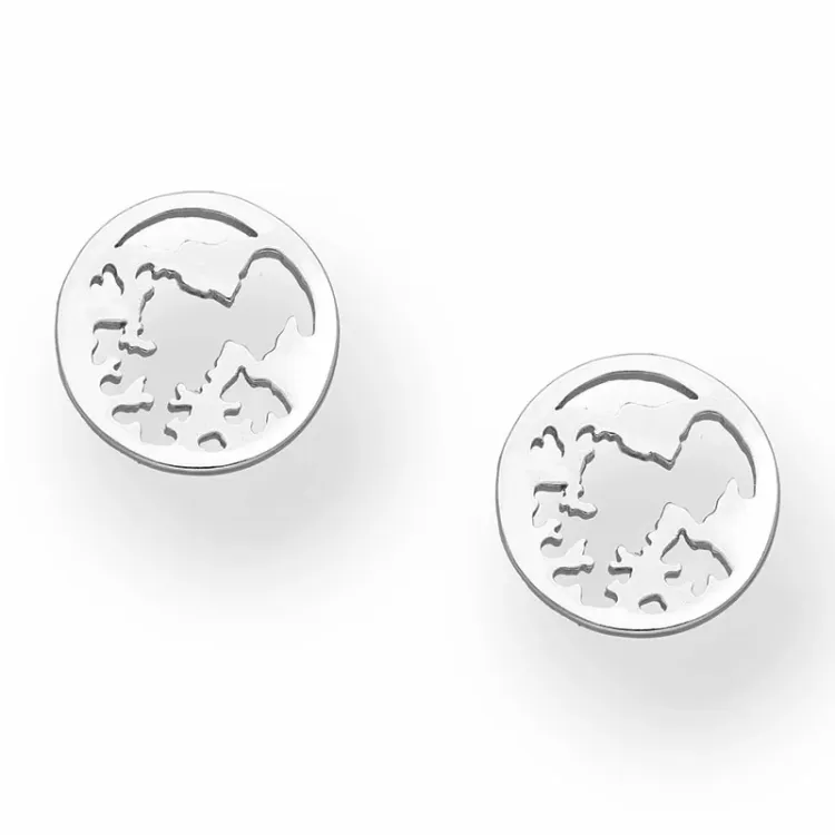 11 mm world ørestikker i sølv